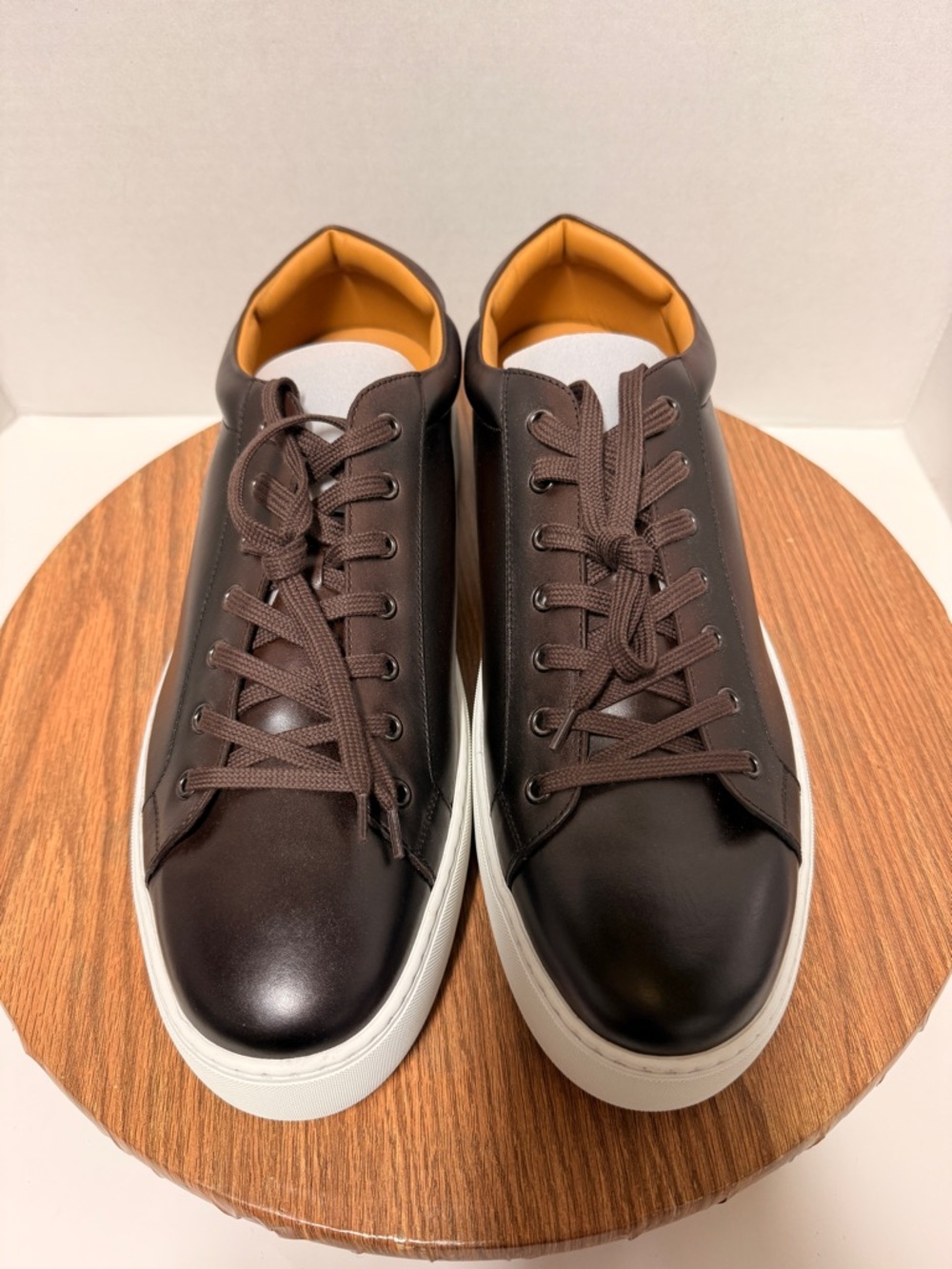 Ralph Lauren Purple Label SEVERN Burnished Calfskin Sneaker Shoe 13